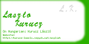 laszlo kurucz business card