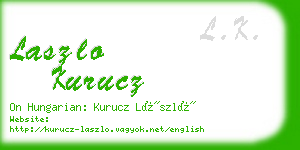 laszlo kurucz business card